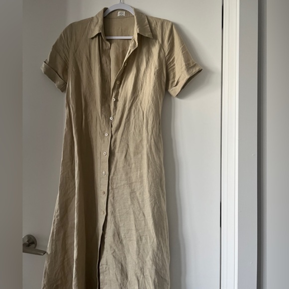 Aritzia Wilfred Eleta Dress Olive Beige - Picture 5 of 5